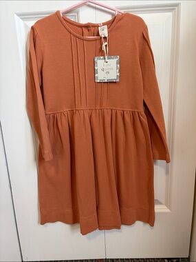 kate quinn Long Sleeve Knit Dress in Rust